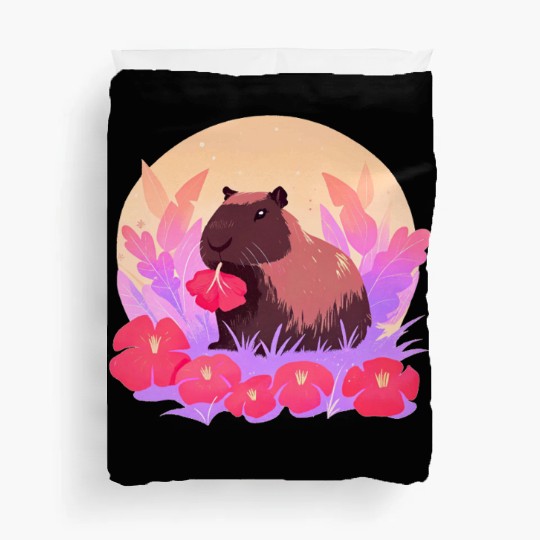 Blooming Capybara Joy Duvet Covers