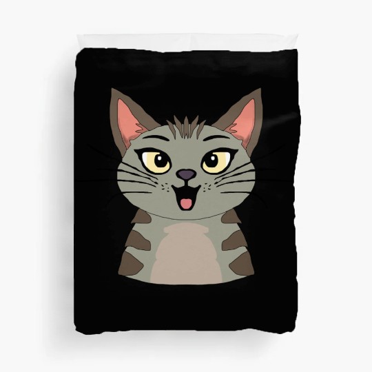 Surprised Striped Cat Duvet Covers