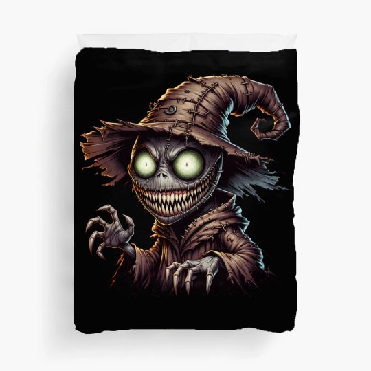 Evil Scarecrow Witch – Creepy Halloween Horror Duvet Covers