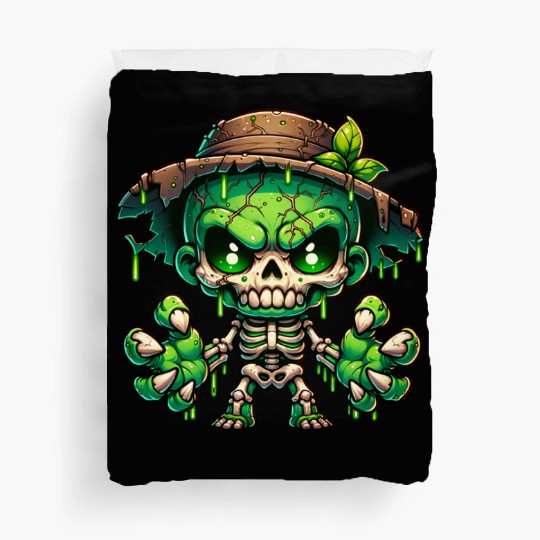 Swamp Skeleton Mutant – Creepy Plant Monster Duvet Covers