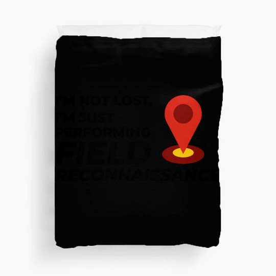 Field Reconnaissance GIS Surveyor Mapping Humor Duvet Covers