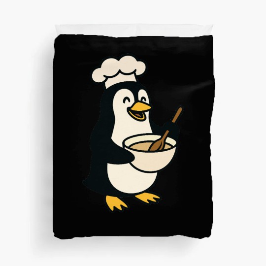 Adorable Cooking Penguin Chef Duvet Covers