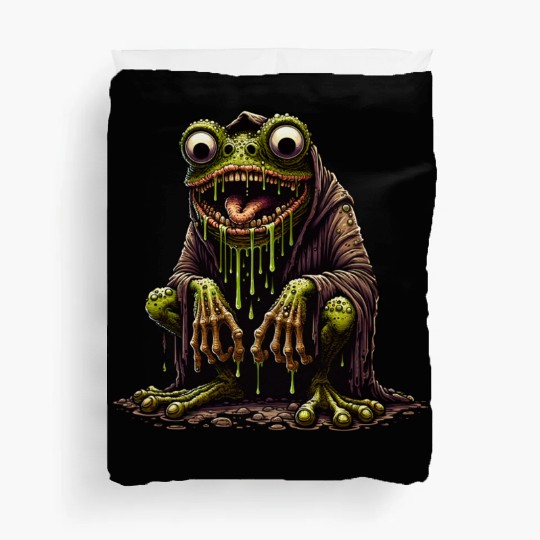 Slime Toad Monster – Creepy Hooded Swamp Creature Duvet Covers