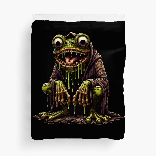 Slime Toad Monster – Creepy Hooded Swamp Creature Duvet Covers