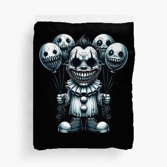 Balloon Horror Clown – Creepy Carnival Nightmare Duvet Covers