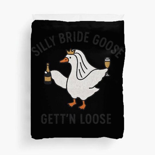 Embroidered Silly Goose Bride Funny Goose Lover Duvet Covers