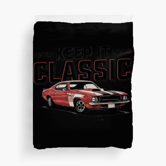 Vintage Muscle Car Keep It Classic Duvet Covers