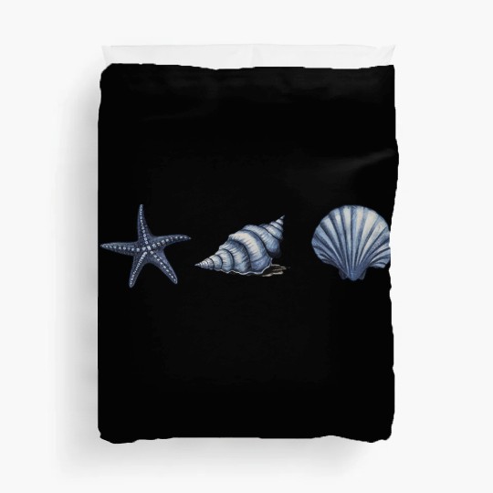 Cute Sea Creatures starfish Ocean Watercolor Duvet Covers