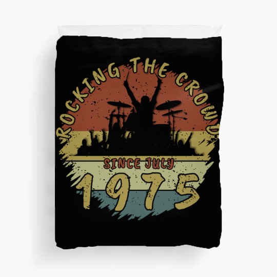 50th Birthday Rocking the crowd DRM 07/1975 Duvet Covers