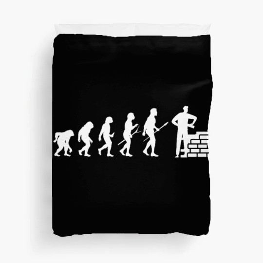 Bricklayer Evolution of Master Builder Duvet Covers