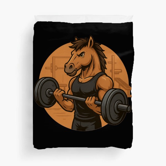 Horsepower Gains – Muscular Gym Horsa Design Duvet Covers