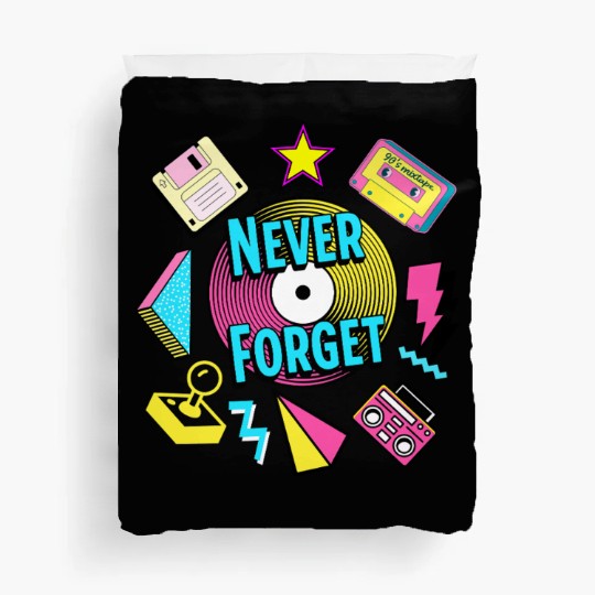 Never Forget 90s Retro Nostalgia Duvet Covers