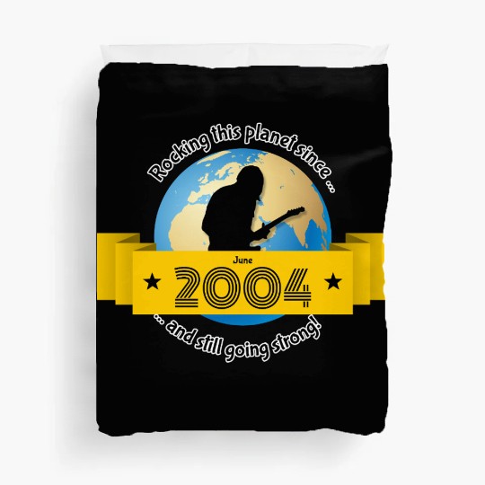 21st birthday Rocking this planet since 06/2004 Duvet Covers