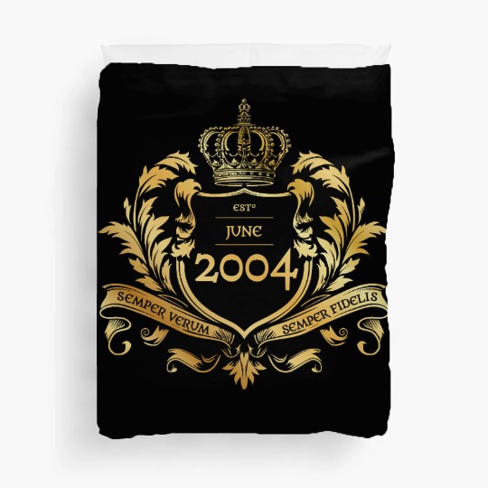 21st birthday Semper Verum - Established 06/2004 Duvet Covers