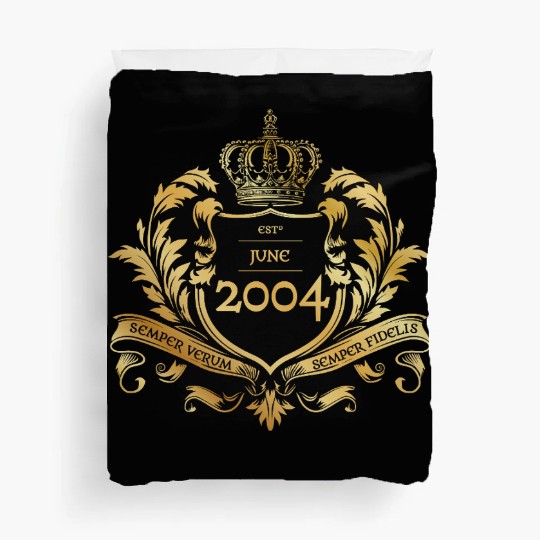 21st birthday Semper Verum - Established 06/2004 Duvet Covers