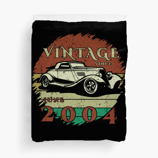 21st birthday Classic Car - Vintage since 06/2004 Duvet Covers