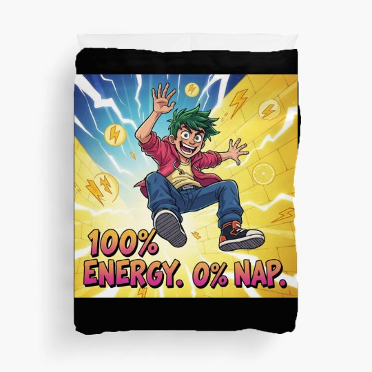 Lemon Bolt No Sleep. Just Zaps Duvet Covers