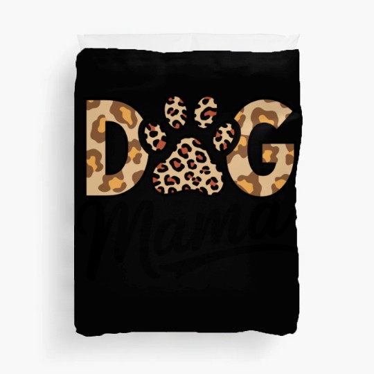 Dog Lover Leopard Print Paw Duvet Covers