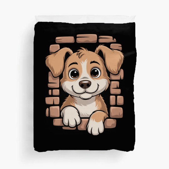 Cute Dog With Big Eyes Duvet Covers