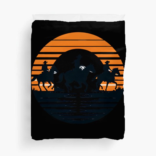 Equestrian Sunset Silhouette Duvet Covers