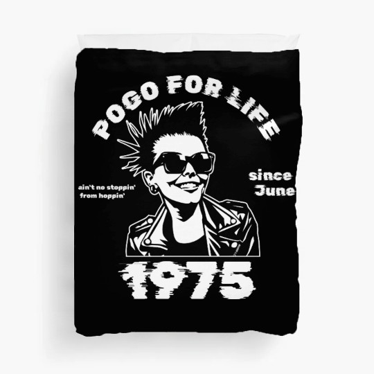 50th birthday Pogo for life since 06/1975 Duvet Covers