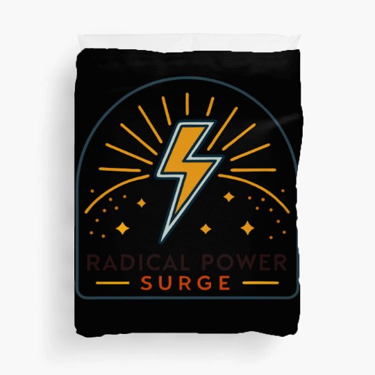 Radical Power Surge Lightning Bolt 80s Duvet Covers