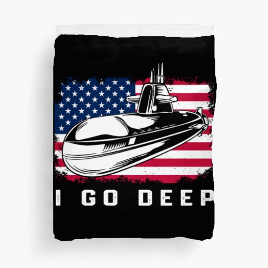 Patriotic American Submarine Veteran Duvet Covers