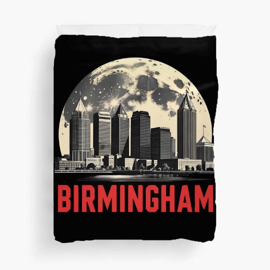 Birmingham City Albm Skyline Full Moon Duvet Covers