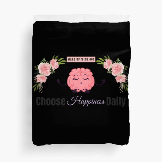 Choose Happiness Brain Zen - Therapist Wellness Duvet Covers