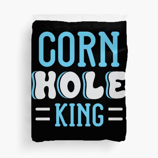 Cornhole King Distressed Badge Duvet Covers