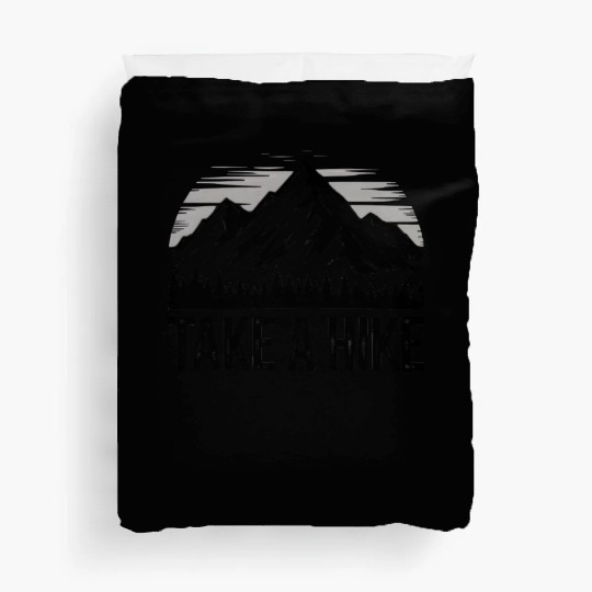 Vintage Take A Hike Nature Is Hiking Mountain Duvet Covers