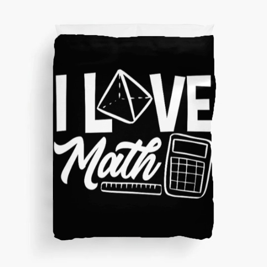 Math Teacher I Love Math Geometric Vibes Duvet Covers