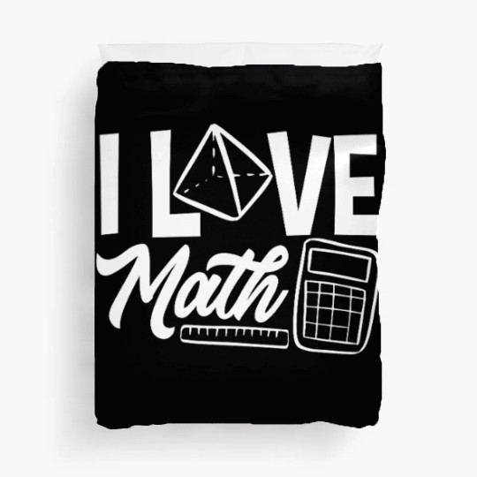 Math Teacher I Love Math Geometric Vibes Duvet Covers