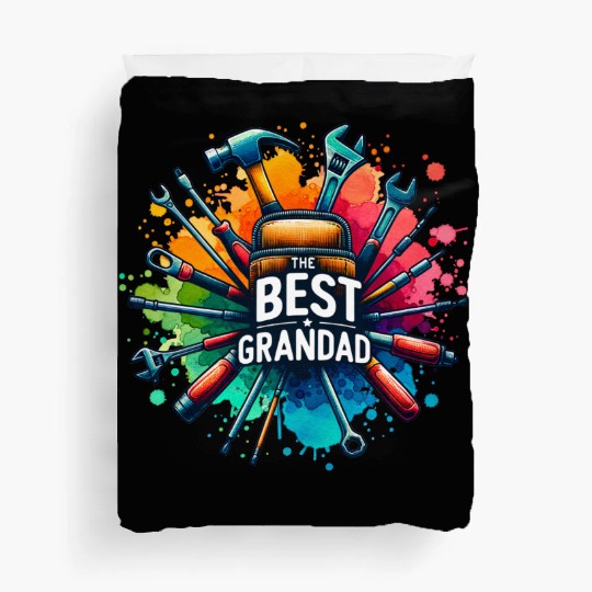 Best Grandad Ever tools design Duvet Covers