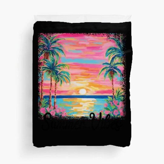 Summer Vibe Preppy Beach Duvet Covers
