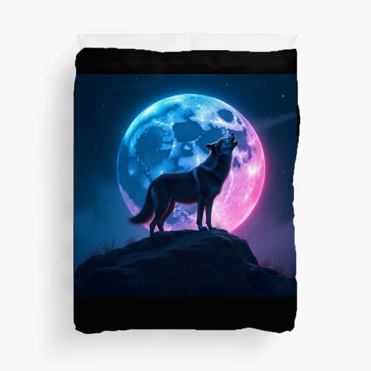 Howl of the Neon Moon Duvet Covers