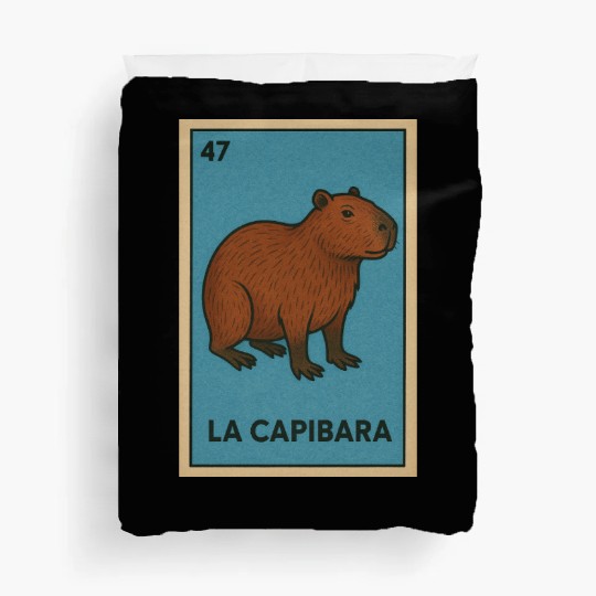 LA CAPIBARA - THE CAPYBARA - LOTERÍA CARD Duvet Covers