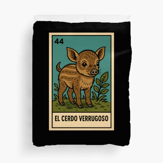 EL CERDO VERRUGOSO - THE WARTY PIG - LA LOTERÍA Duvet Covers