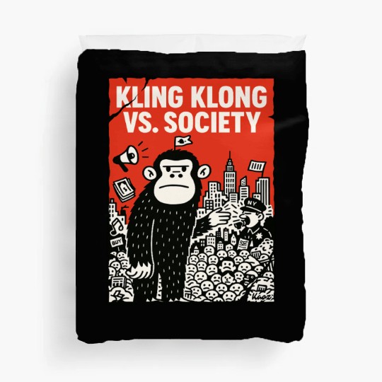 Kling Klong vs. Society – Protest Ape Duvet Covers