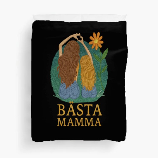 Best Mom Embroidered Style - Mother and Daughter Duvet Covers