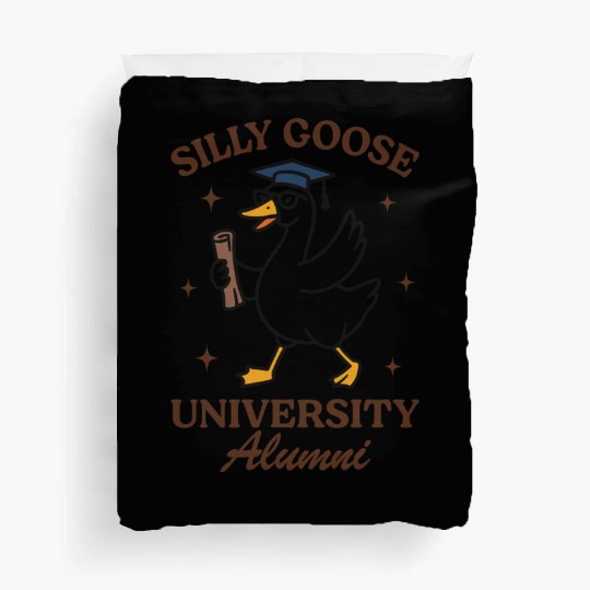 Silly goose university alumni Duvet Covers