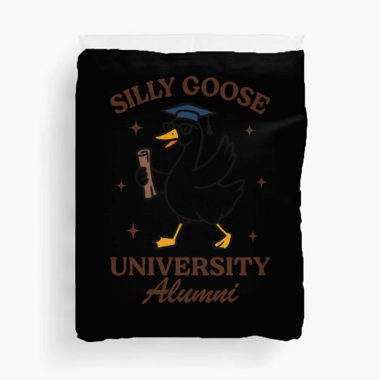 Silly goose university alumni Duvet Covers