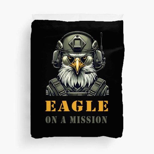 Military Eagle In Mission Duvet Covers