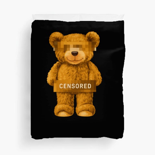 Censored Teddy Bear Duvet Covers