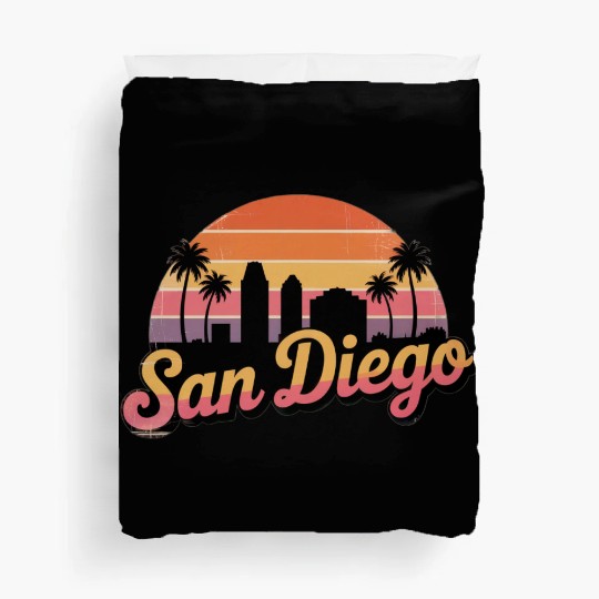 San Diego Text Design Duvet Covers