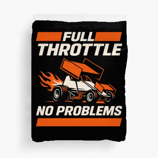 Sprint Car Racing Dirt Track Speed Oval Race Duvet Covers