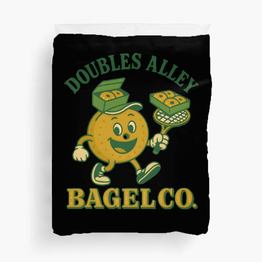 Funny Tennis Humor Duvet Covers - Doubles Alley Bagel Co.
