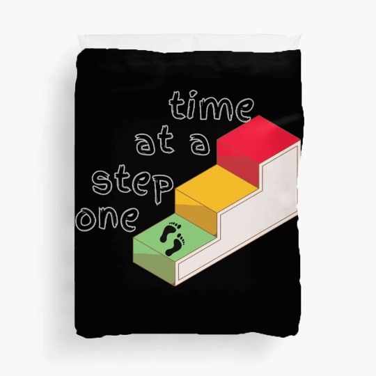 One Step at a Time – Mental Health Quote Duvet Covers