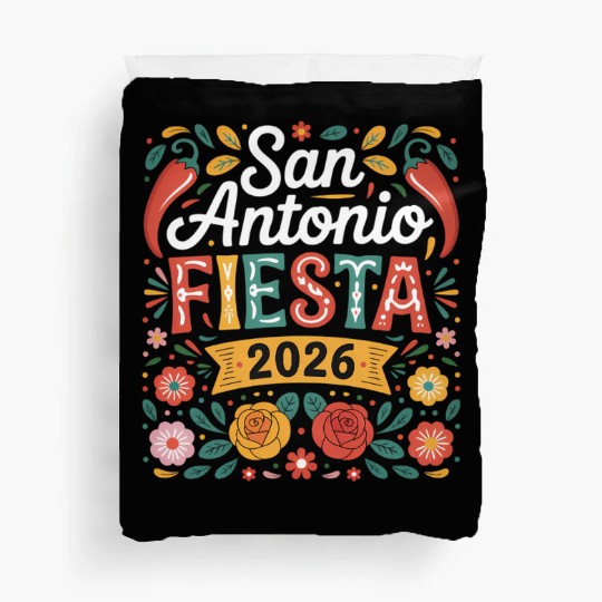 San Antonio 2026 Fiesta Cinco De Mayo Texas Duvet Covers