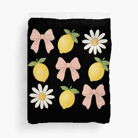 Lemon Bow Summer Vacation Duvet Covers